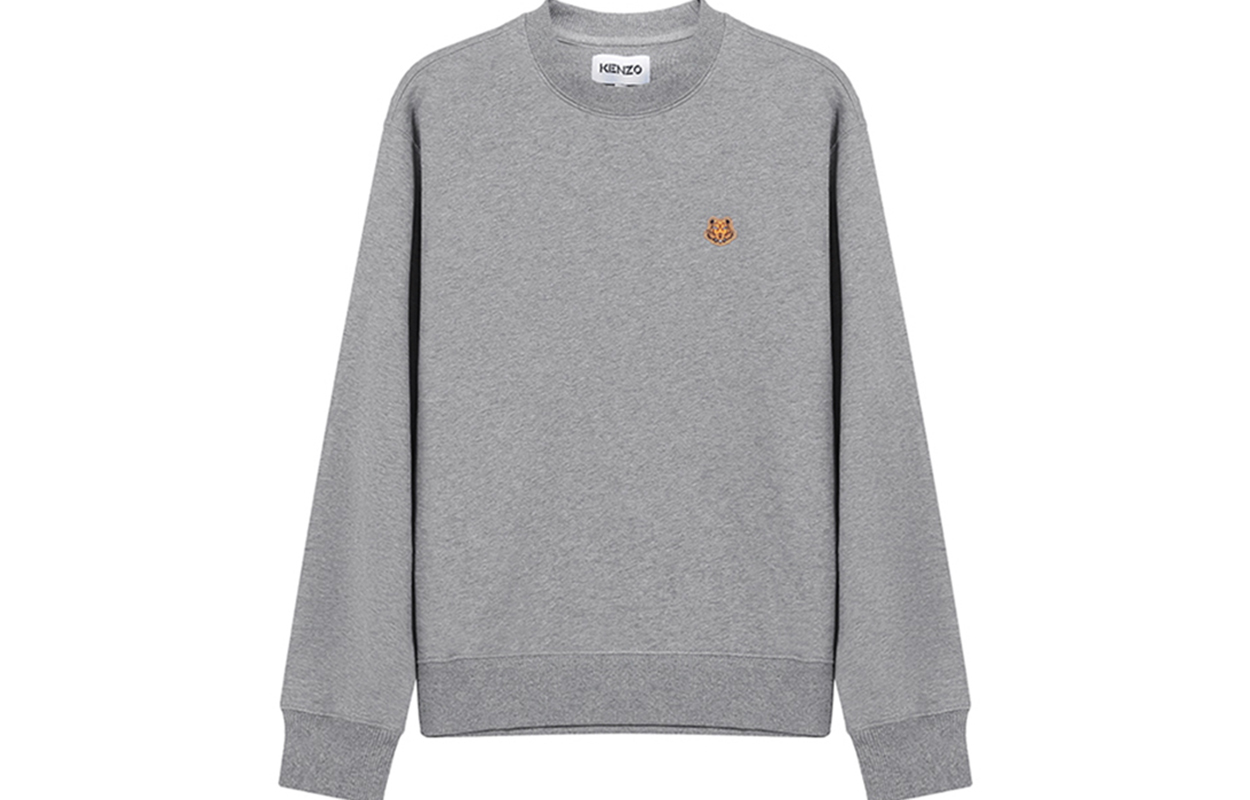 Kenzo SS21 Grey Crewneck Sweatshirt with Tiger Head Embroidery FB55SW0034ML-95 圖 2