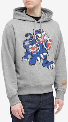 KENZO SS21 灰色連帽衫 卡通三虎印花 FB55SW3234ML-95 Lookbook KENZO SS21 灰色連帽衫 卡通三虎印花 FB55SW3234ML-95