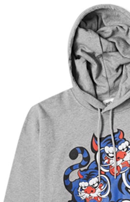 KENZO SS21 灰色連帽衫 卡通三虎印花 FB55SW3234ML-95 Details for KENZO SS21 灰色連帽衫 卡通三虎印花 FB55SW3234ML-95