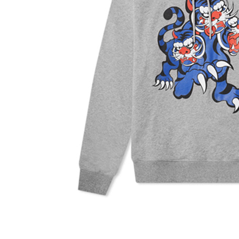Sizing KENZO SS21 灰色連帽衫 卡通三虎印花 FB55SW3234ML-95