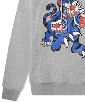 KENZO SS21 灰色連帽衫 卡通三虎印花 FB55SW3234ML-95 Sizing KENZO SS21 灰色連帽衫 卡通三虎印花 FB55SW3234ML-95