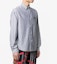 Shop KENZO SS21 Grey Loose Fit Long Sleeve Shirt with Embroidered Tiger Head. FB55CH4001LD-99