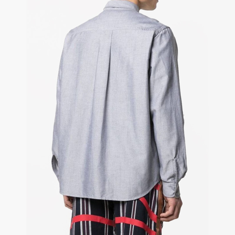 Purchase KENZO SS21 グレー ルーズフィット ロングスリーブ シャツ 刺繍タイガーヘッド FB55CH4001LD-99