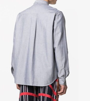 KENZO SS21 Grey Loose Fit Long Sleeve Shirt with Embroidered Tiger Head. FB55CH4001LD-99 Purchase KENZO SS21 Grey Loose Fit Long Sleeve Shirt with Embroidered Tiger Head. FB55CH4001LD-99