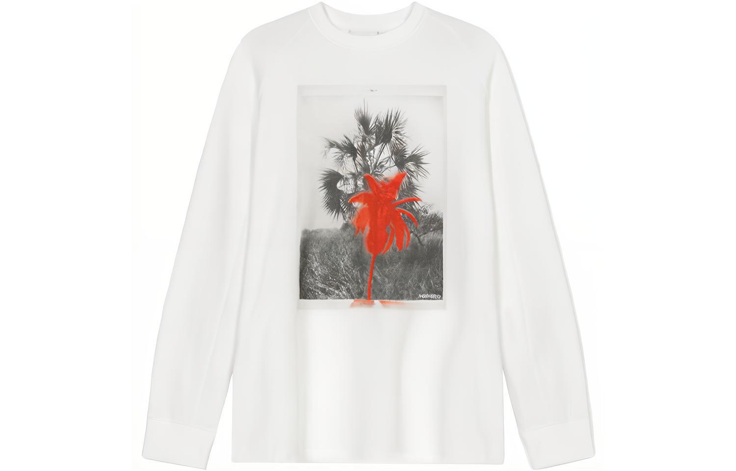 KENZO SS21 High Summer Crewneck Pullover Long Sleeve Sweatshirt White Mens FB55SW0154ML-01