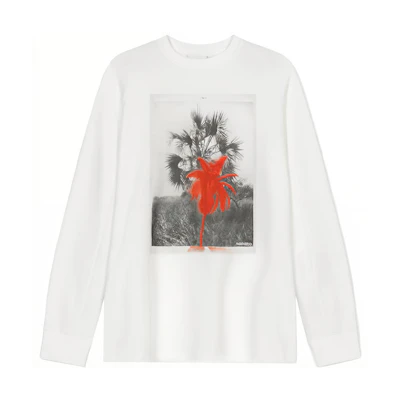 KENZO SS21 High Summer Crewneck Pullover Long Sleeve Sweatshirt White Mens FB55SW0154ML-01