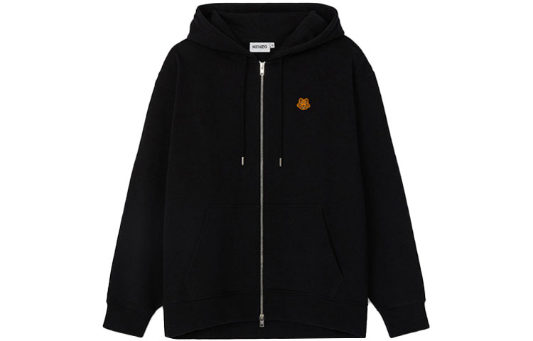 KENZO SS21 K-Tiger Graphic Zip Hoodie Jacket Black () FB55BL3194MO-99