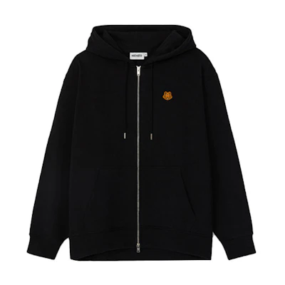 KENZO SS21 K-Tiger Graphic Zip Hoodie Jacket Black () FB55BL3194MO-99