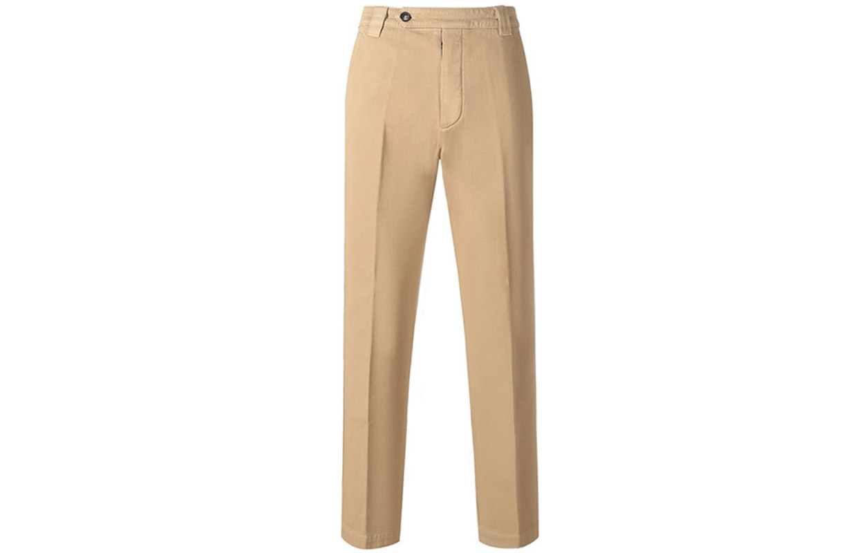 KENZO SS21 K Logo Beige Cotton Straight-Leg Casual Pants FB55PA3005AA-11