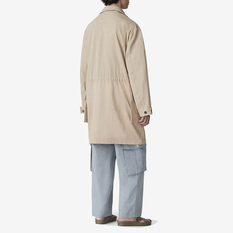 KENZO SS21 Khaki Cotton Straight-Cut Button Trench Coat. FB55MA0065AA-11 圖 5
