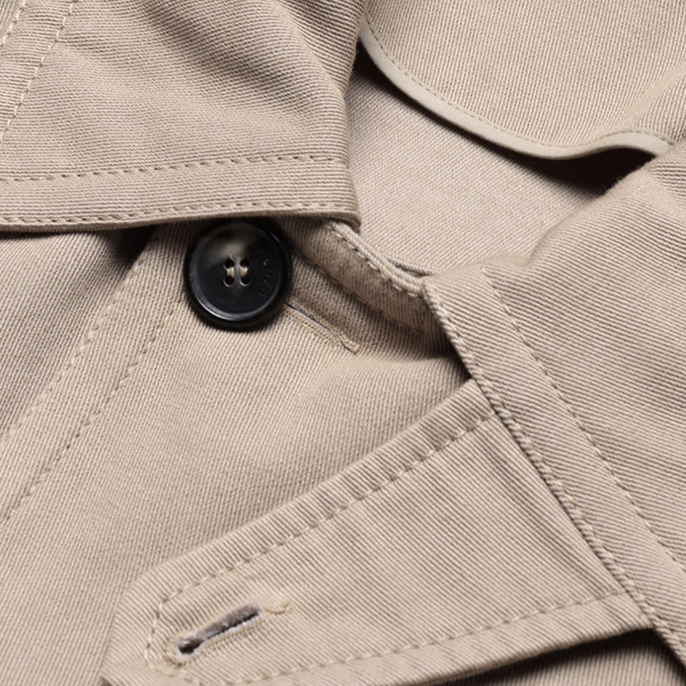 KENZO SS21 Khaki Cotton Straight-Cut Button Trench Coat. FB55MA0065AA-11 圖 7