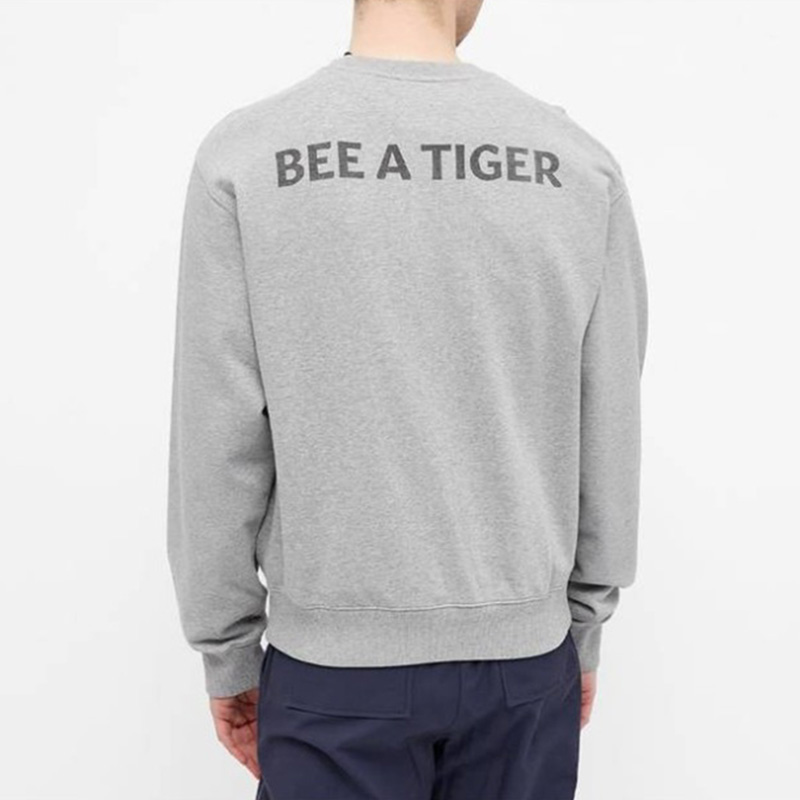 KENZO SS21 Letter Pattern Fleece Crewneck Sweatshirt Pearl Grey Winter Style FB55SW0184MO-94 圖 5