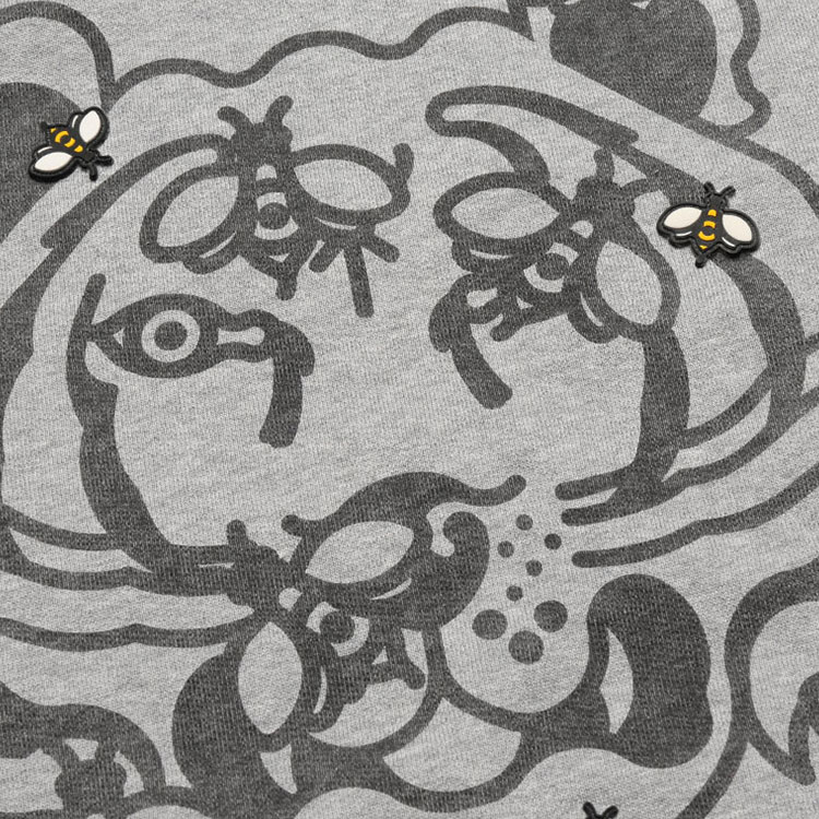 KENZO SS21 Letter Pattern Fleece Crewneck Sweatshirt Pearl Grey Winter Style FB55SW0184MO-94 圖 7