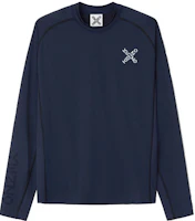 KENZO SS21 Little X Crewneck Long Sleeve T-Shirt Blue FB55TS0244JS-77 KENZO SS21 Little X Crewneck Long Sleeve T-Shirt Blue FB55TS0244JS-77