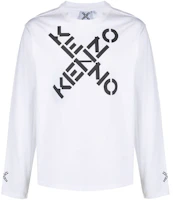 KENZO SS21 Logo Print Crewneck Long Sleeve T-Shirt White - FB55TS1534SK-01 KENZO SS21 Logo Print Crewneck Long Sleeve T-Shirt White - FB55TS1534SK-01