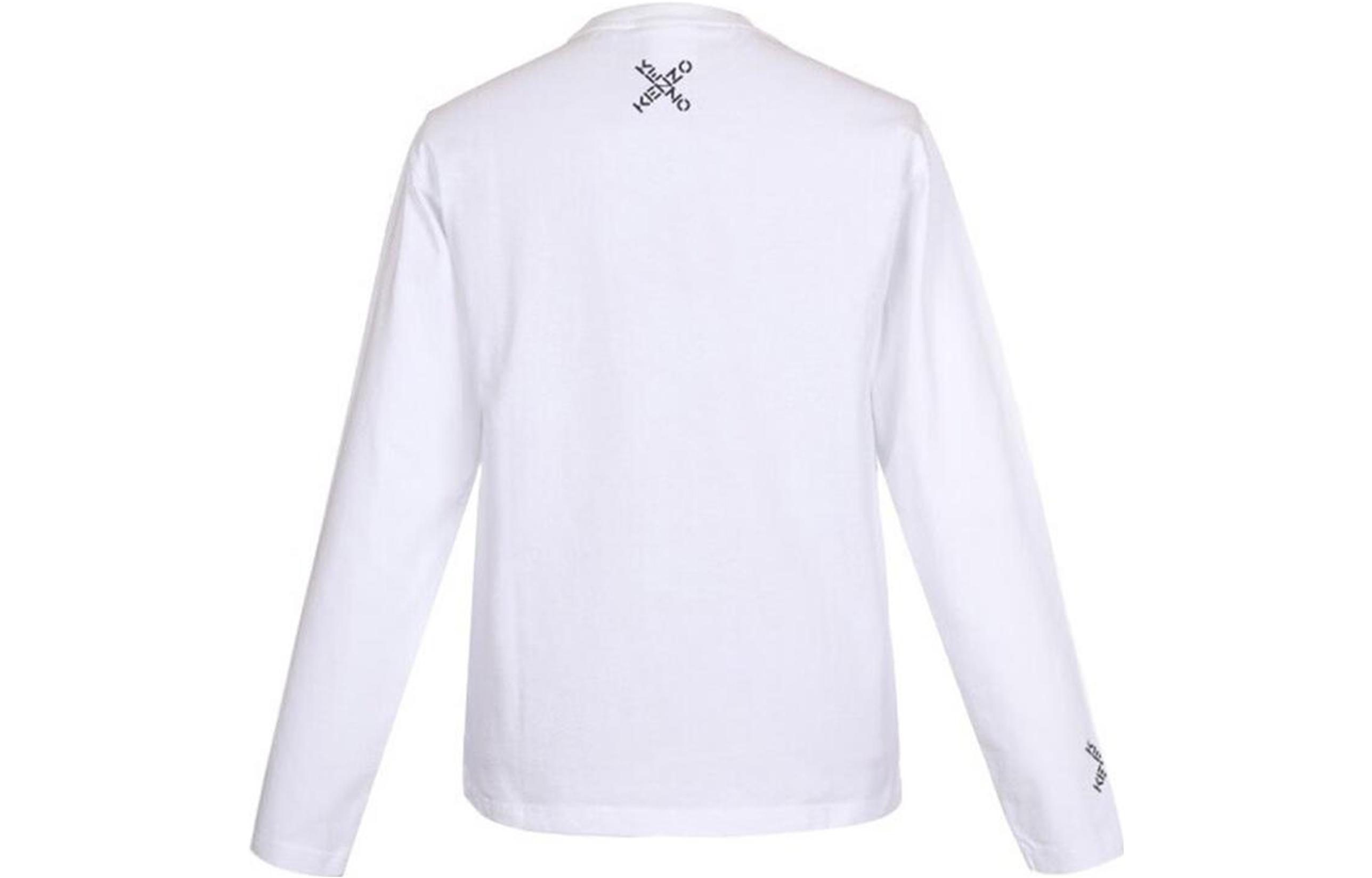 Lookbook KENZO SS21 白色長袖Logo印花圓領T恤 FB55TS1534SK-01