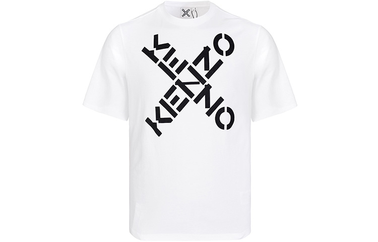 Order KENZO SS21 Camiseta Blanca de Manga Corta con Logo Impreso FA65TS5024SJ-01