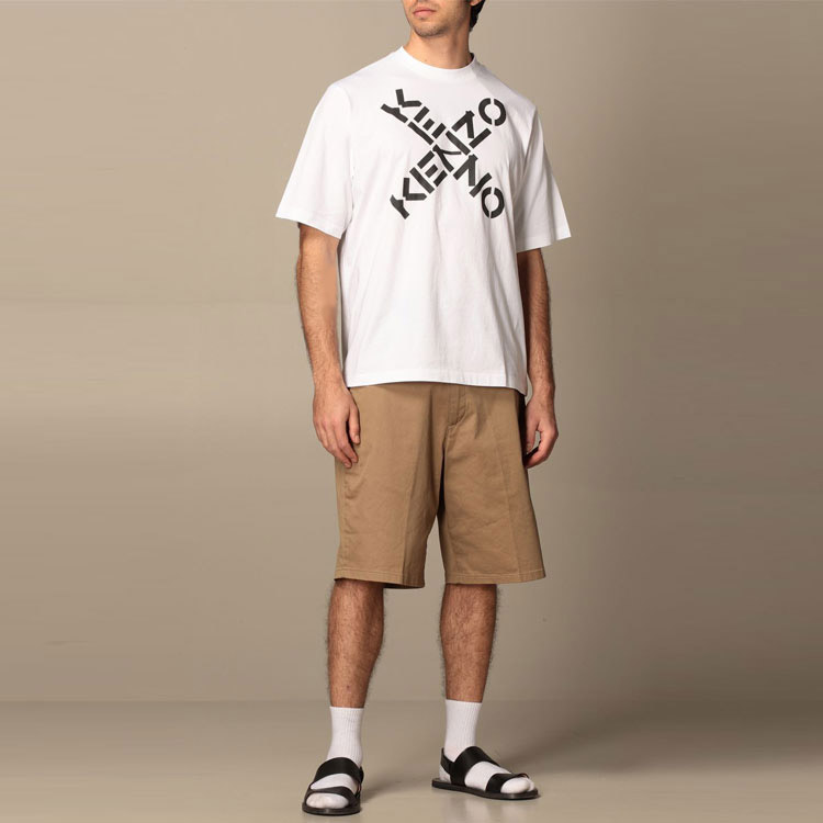 Details for KENZO SS21 Camiseta Blanca de Manga Corta con Logo Impreso FA65TS5024SJ-01