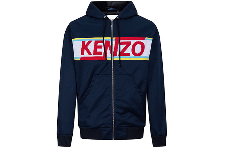 KENZO SS21 Logo Zip Jacket Blue F855BL1681MA-76