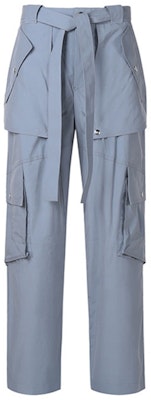 KENZO SS21 Loose Fit Casual Cotton Pants Gray Blue FB55PA4319SA-94 Order KENZO SS21 Loose Fit Casual Cotton Pants Gray Blue FB55PA4319SA-94