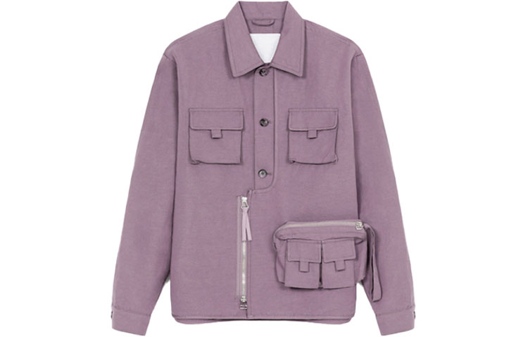 KENZO SS21 Multi-Pocket Solid Color Jacket Purple () FB55MVE279CL-82