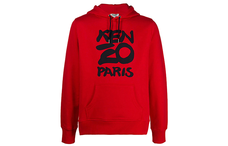 KENZO SS21 Paris Pullover Hoodie Red Sweater FA55SW1654ME-21