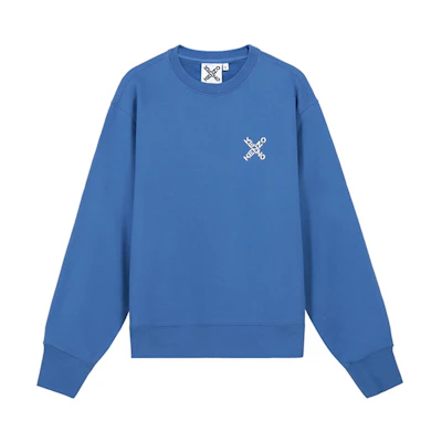 KENZO SS21 Sport Little X Crewneck Sweatshirt Men’s Cobalt Blue FA65SW0014MS-70