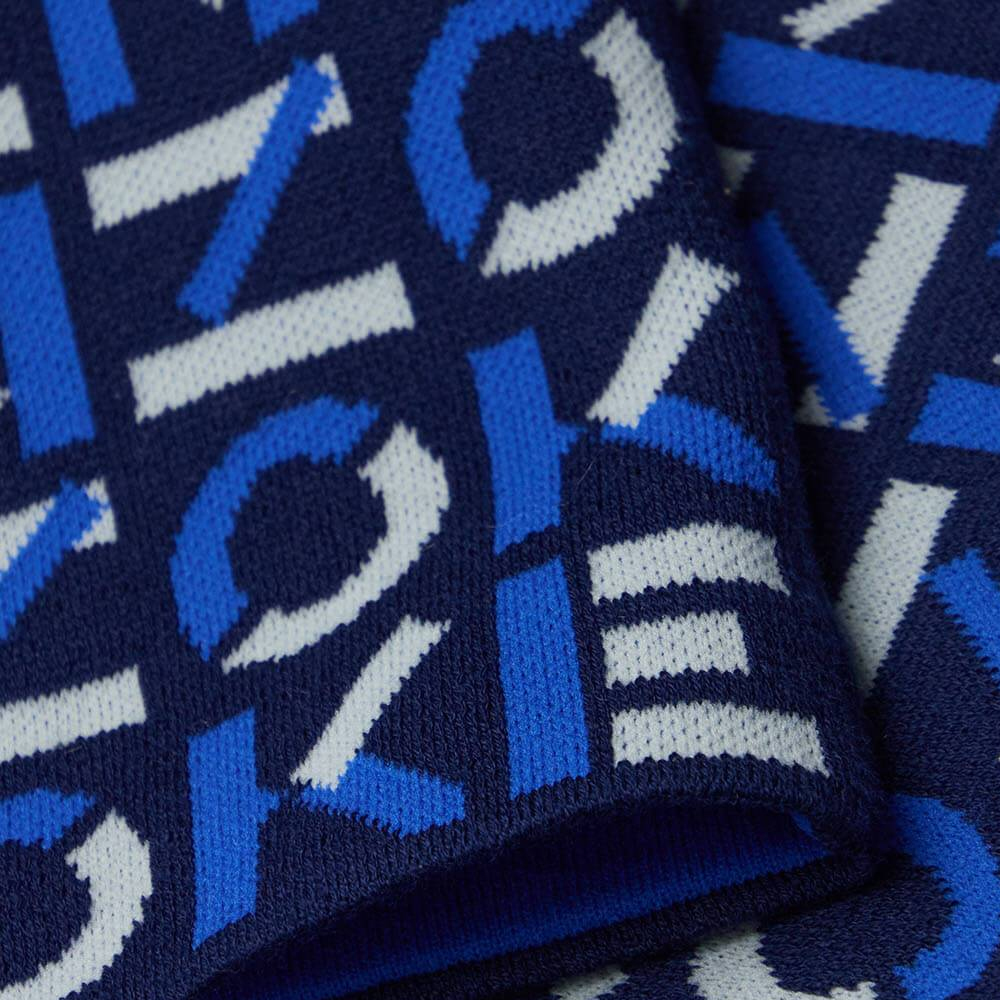 Sizing KENZO スポーツモノグラムロゴ半袖セーター ブルー メンズウェア SS21. FB55PU5823SC-77