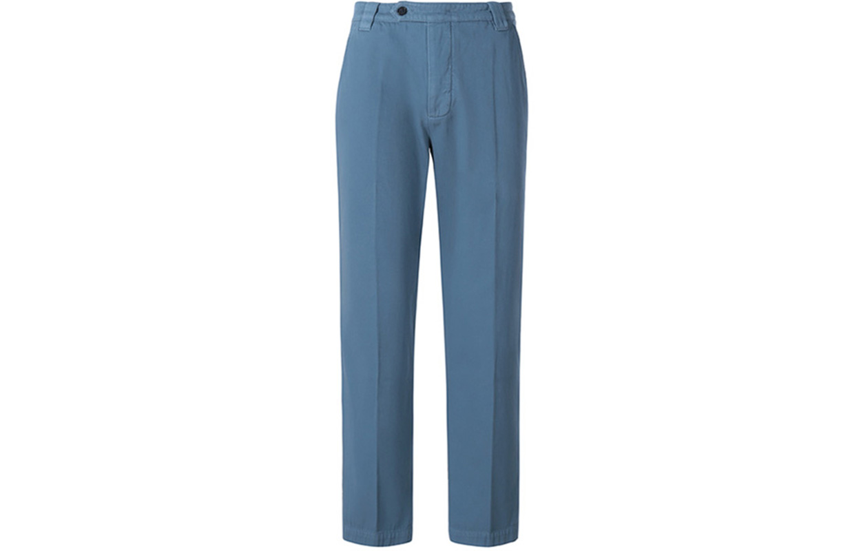 KENZO SS21 Straight-Leg Casual Pants Dark Blue. FB55PA3005AA-67