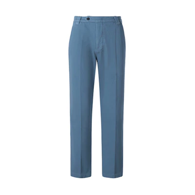 KENZO SS21 Straight-Leg Casual Pants Dark Blue. FB55PA3005AA-67