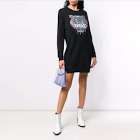 Lookbook KENZO SS21 老虎標誌長袖連衣裙黑色長褲 F952RO8354XA-99