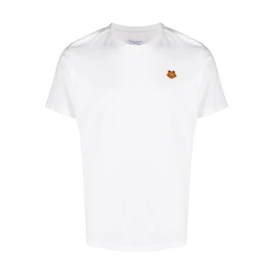 KENZO SS21 White T-Shirt with Tiger Embroidery FB55TS0034SA-01