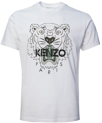KENZO SS21 白色老虎图案印花T恤 FB55TS0204YA-01B Order KENZO SS21 白色老虎图案印花T恤 FB55TS0204YA-01B