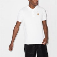 KENZO SS21 화이트 타이거 자수 폴로 셔츠. FA65PO0014PU-01B Shop KENZO SS21 화이트 타이거 자수 폴로 셔츠. FA65PO0014PU-01B