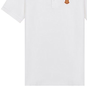 KENZO SS21 화이트 타이거 자수 폴로 셔츠. FA65PO0014PU-01B Sizing KENZO SS21 화이트 타이거 자수 폴로 셔츠. FA65PO0014PU-01B