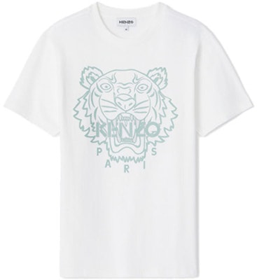 KENZO SS21 Camiseta Blanca con Gráfico de Cabeza de Tigre para Hombre. FB55TS0204SF-01B Order KENZO SS21 Camiseta Blanca con Gráfico de Cabeza de Tigre para Hombre. FB55TS0204SF-01B