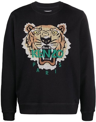 KENZO SS22 Black Crewneck Sweatshirt with Tiger Logo. FC65SW1404XD99 Buy KENZO SS22 Black Crewneck Sweatshirt with Tiger Logo. FC65SW1404XD99