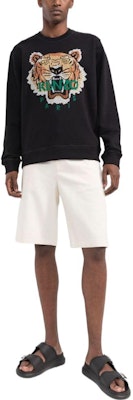 KENZO SS22 Black Crewneck Sweatshirt with Tiger Logo. FC65SW1404XD99 Lookbook KENZO SS22 Black Crewneck Sweatshirt with Tiger Logo. FC65SW1404XD99