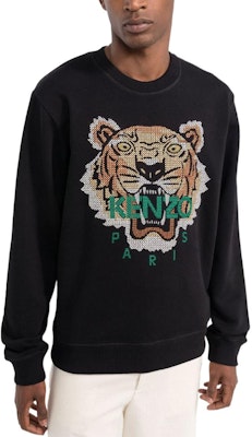 KENZO SS22 Black Crewneck Sweatshirt with Tiger Logo. FC65SW1404XD99 Purchase KENZO SS22 Black Crewneck Sweatshirt with Tiger Logo. FC65SW1404XD99