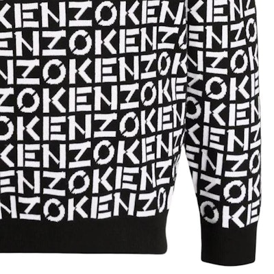 겐조 SS22 블랙 로고 니트 긴팔 스웨터. FC55PU6913SC-99 3