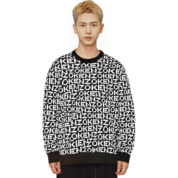 Purchase 겐조 SS22 블랙 로고 니트 긴팔 스웨터. FC55PU6913SC-99