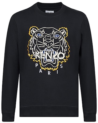 KENZO SS22 黑色刺繡虎頭標誌長袖圓領衛衣 FC55SW1294XH-99 Order KENZO SS22 黑色刺繡虎頭標誌長袖圓領衛衣 FC55SW1294XH-99