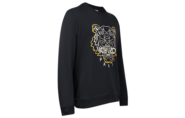 Purchase KENZO SS22 黑色刺繡虎頭標誌長袖圓領衛衣 FC55SW1294XH-99