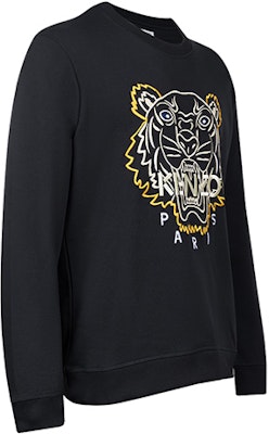 KENZO SS22 黑色刺繡虎頭標誌長袖圓領衛衣 FC55SW1294XH-99 Purchase KENZO SS22 黑色刺繡虎頭標誌長袖圓領衛衣 FC55SW1294XH-99