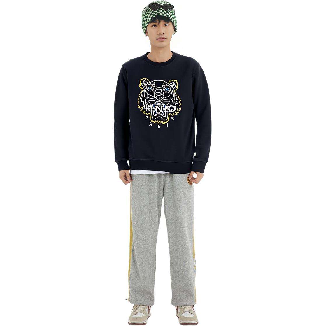 Details for KENZO SS22 黑色刺繡虎頭標誌長袖圓領衛衣 FC55SW1294XH-99