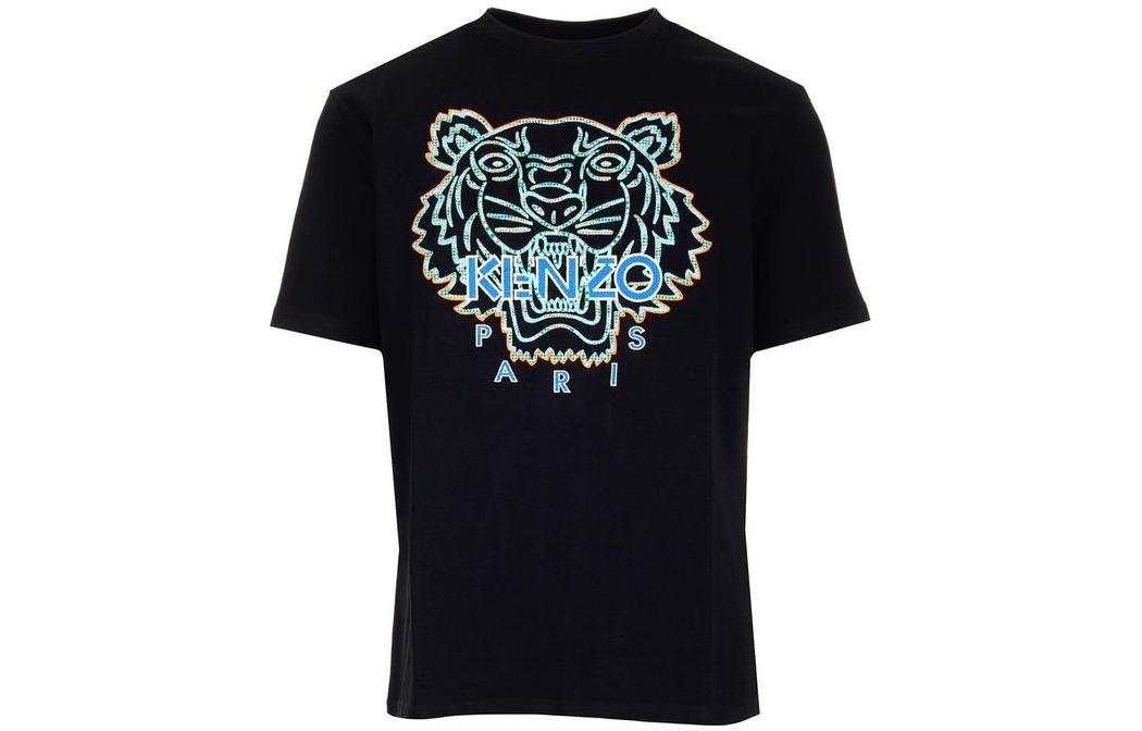 Order KENZO 黑色虎头标志短袖T恤 SS22款 FC55TS218-CSI-99