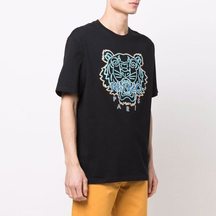 Details for KENZO 黑色虎头标志短袖T恤 SS22款 FC55TS218-CSI-99