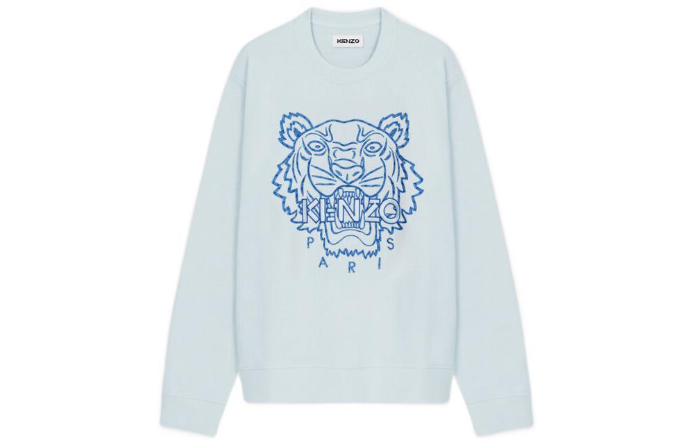 KENZO SS22  Blue Crewneck Pullover Sweatshirt with Tiger Head Design FC55SW1284XF-64 圖 2