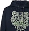 Sizing KENZO SS22 Hoodie Biru dengan Logo Kepala Harimau Bordir. FC55SW3384XF-77