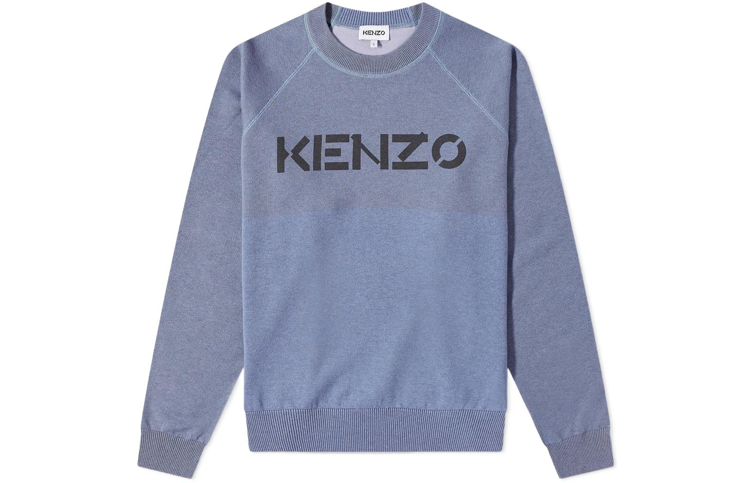 KENZO SS22  Blue Letter Print Cotton Crewneck Sweatshirt. FC55PU6843LB-62 圖 2